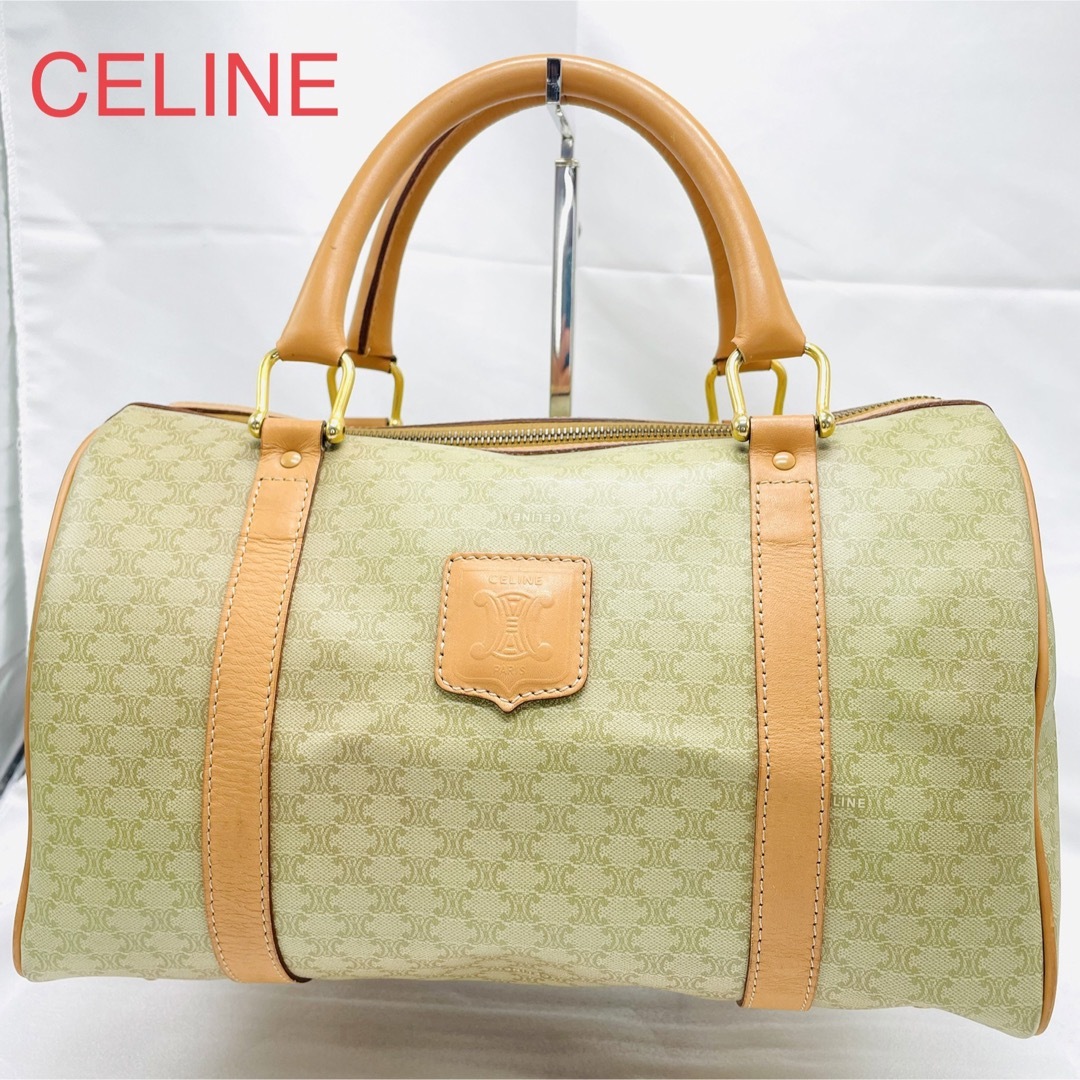 CELINE オールドセリーヌ ハンドバッグ マカダム ボストンバッグ 総柄-