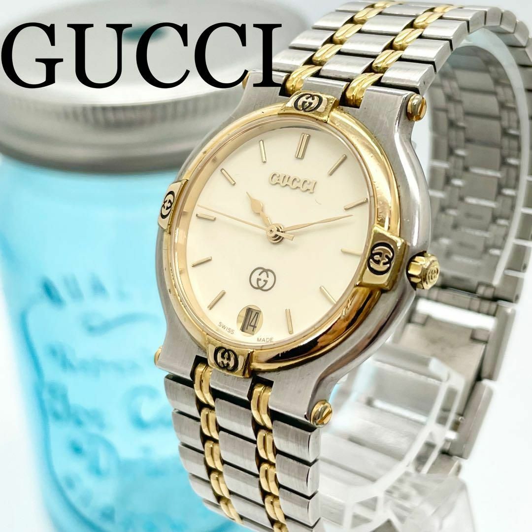 本物新品保証 172 GUCCI グッチ メンズ腕時計 シルバー ゴールド