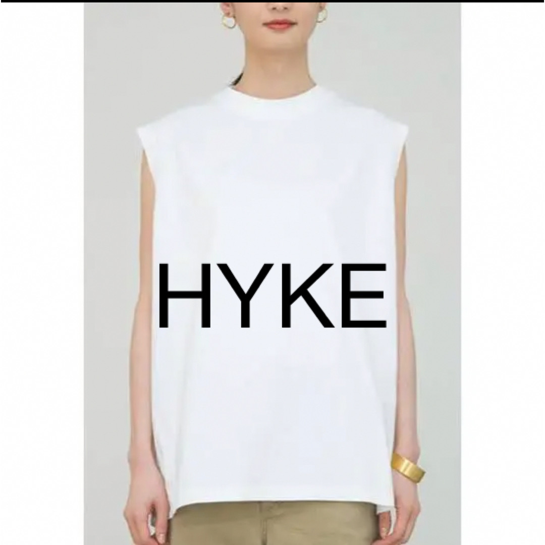 HYKE(ハイク)のHYKE / sleeveless Tee/ BIG FIT / 1/ WHT レディースのトップス(Tシャツ(半袖/袖なし))の商品写真