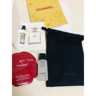 シャネル(CHANEL)のシャネル巾着袋とサンプル 香水 化粧水 美容液  メッセージカード(サンプル/トライアルキット)