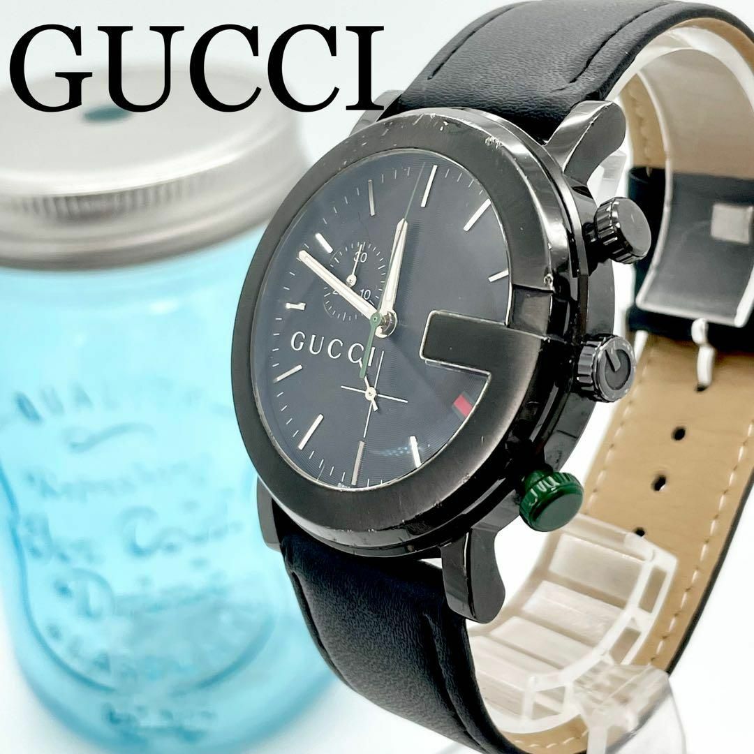 567 GUCCI グッチ メンズ腕時計 シェリーライン クロノグラフ 新