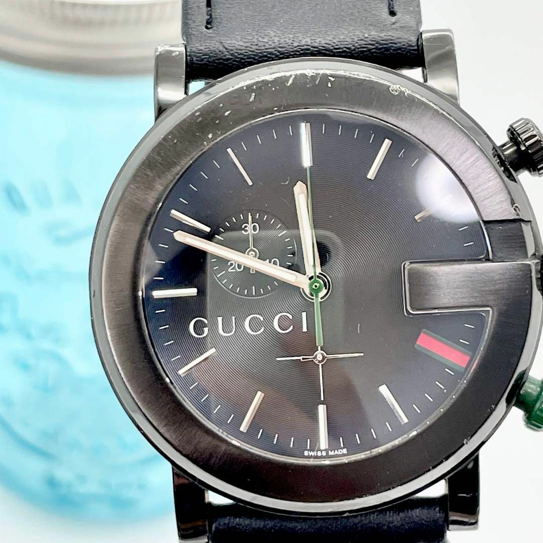 567 GUCCI グッチ　メンズ腕時計　シェリーライン　クロノグラフ　新ベルト