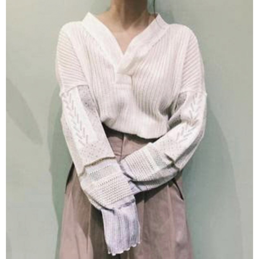 mame(マメ)のmame 2019SS SASH JACQUARD KNIT PULLOVER レディースのトップス(ニット/セーター)の商品写真