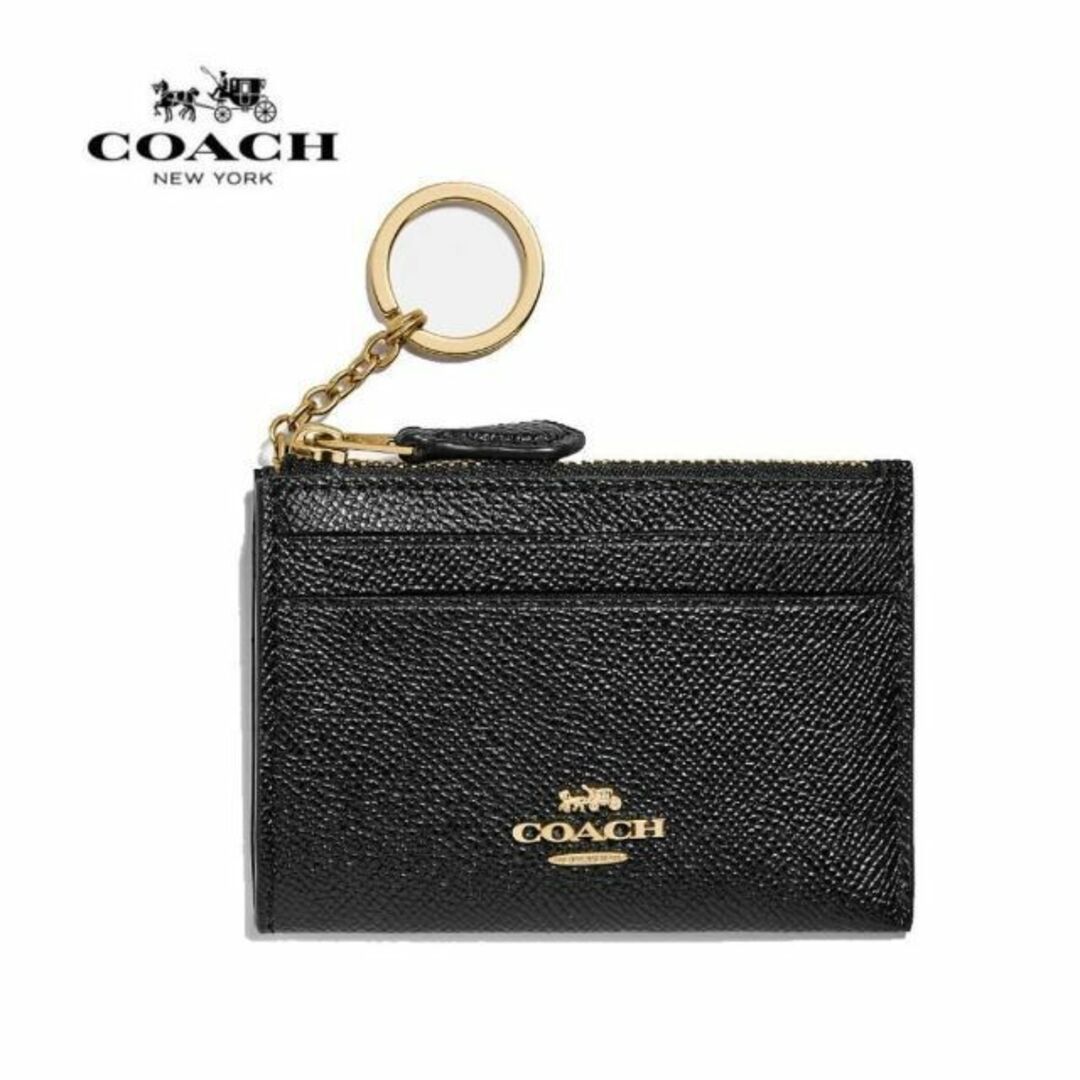 COACH コーチ コインケース 小銭入れ カード パスケース 黒 ブラック