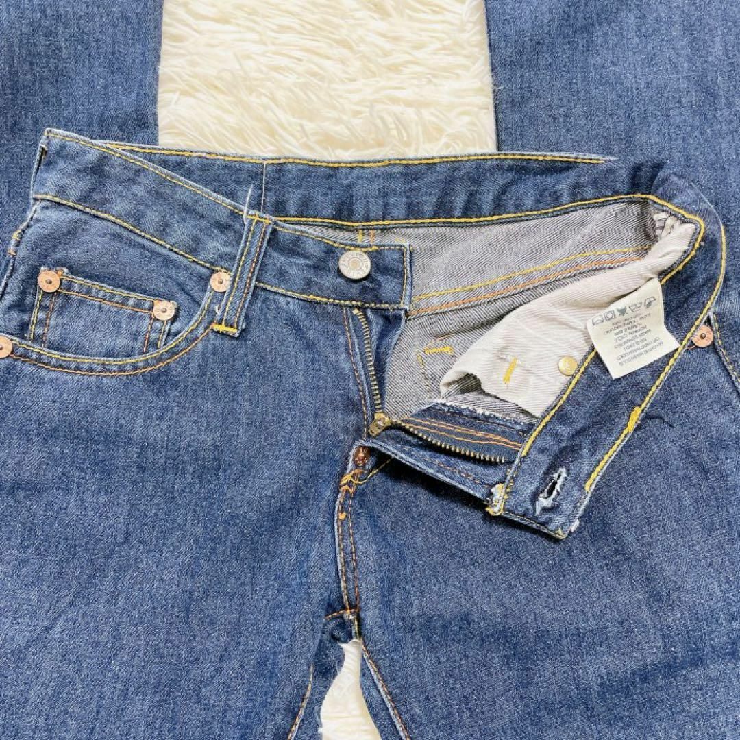 EVISU DONNA デニムパンツ ピンクカモメ ハート 刺繍 W26 M位