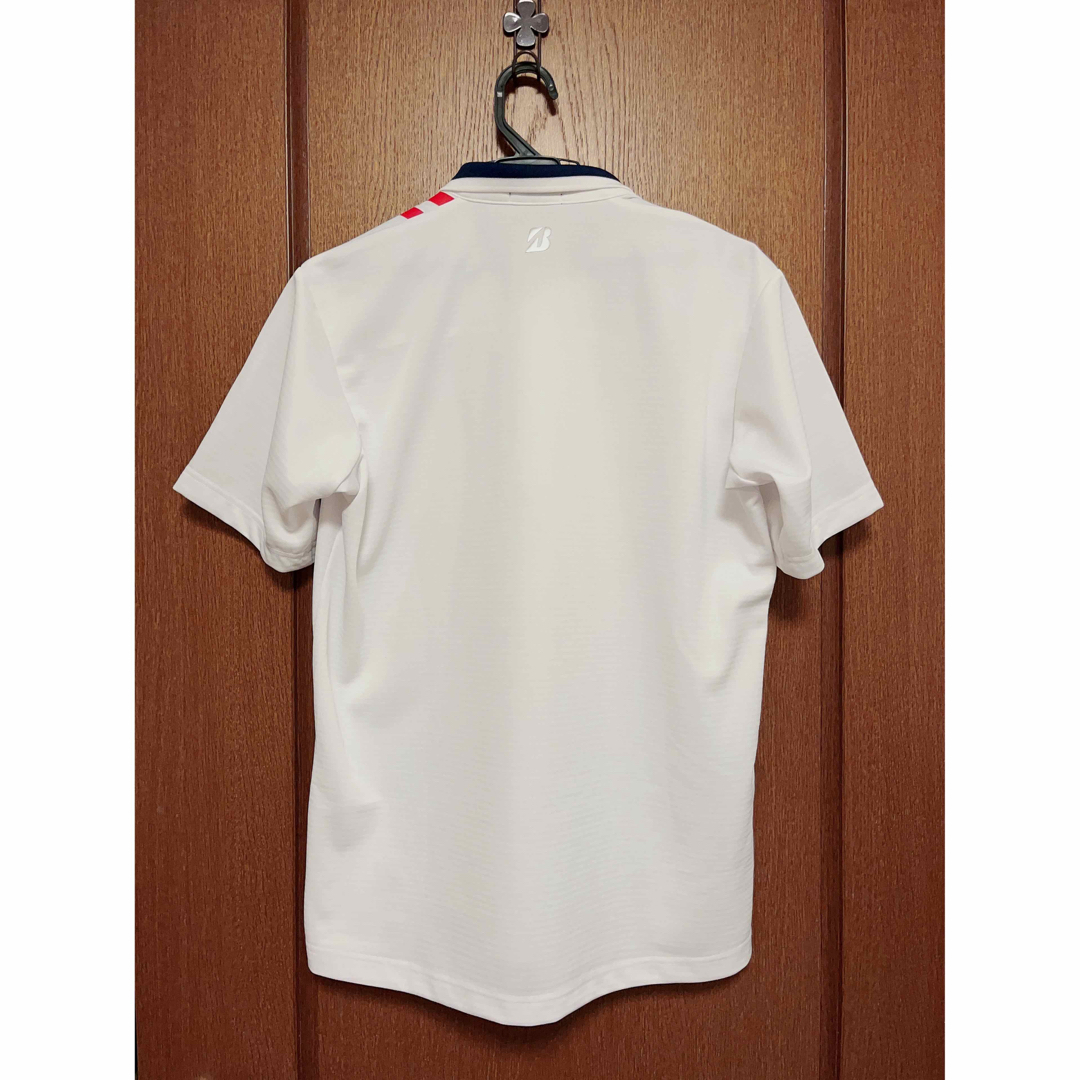 美品　ブリヂストンゴルフ　メンズウェア　半袖ポロシャツ　ツアーB 白　Mサイズ