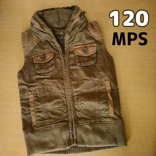 エムピーエス(MPS)の120(110-125) MPS かっこいいベスト　アウター　フード　カーキ(パンツ/スパッツ)