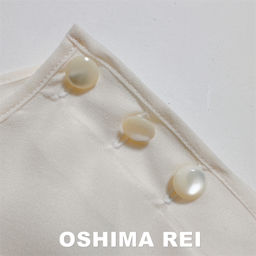 【OSHIMA REI】シルク100% シアー プルオーバー タグ付未使用