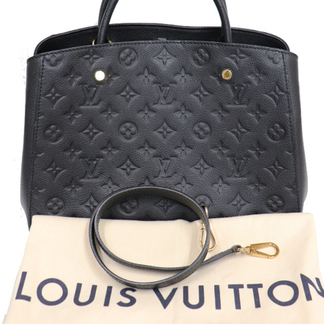 LOUIS VUITTON(ルイヴィトン)の（美品）ルイヴィトン LOUIS VUITTON モンテーニュ MM アンプラント 黒 M41048 2way ショルダー 8073 レディースのバッグ(その他)の商品写真