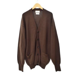 ヘリル 22AW カーディガン カシミヤ 茶 22-080-HL-8030-3(カーディガン)