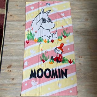 ムーミン(MOOMIN)のムーミン＆リトルミイ　バスタオル　綿コットン100%(タオル/バス用品)