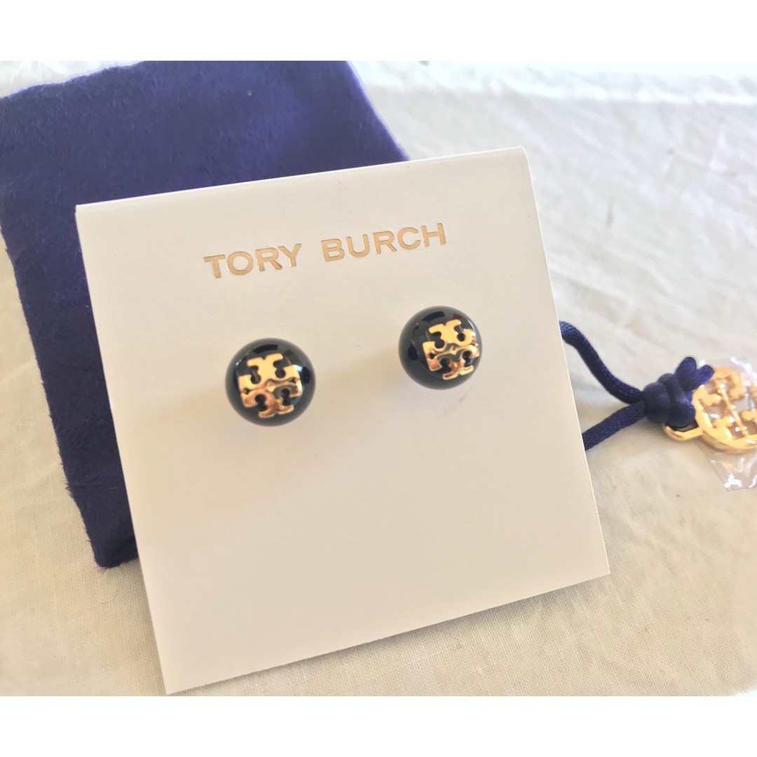 【新品見着用】TORY BURCH トリーバーチ  ピアス BLACK