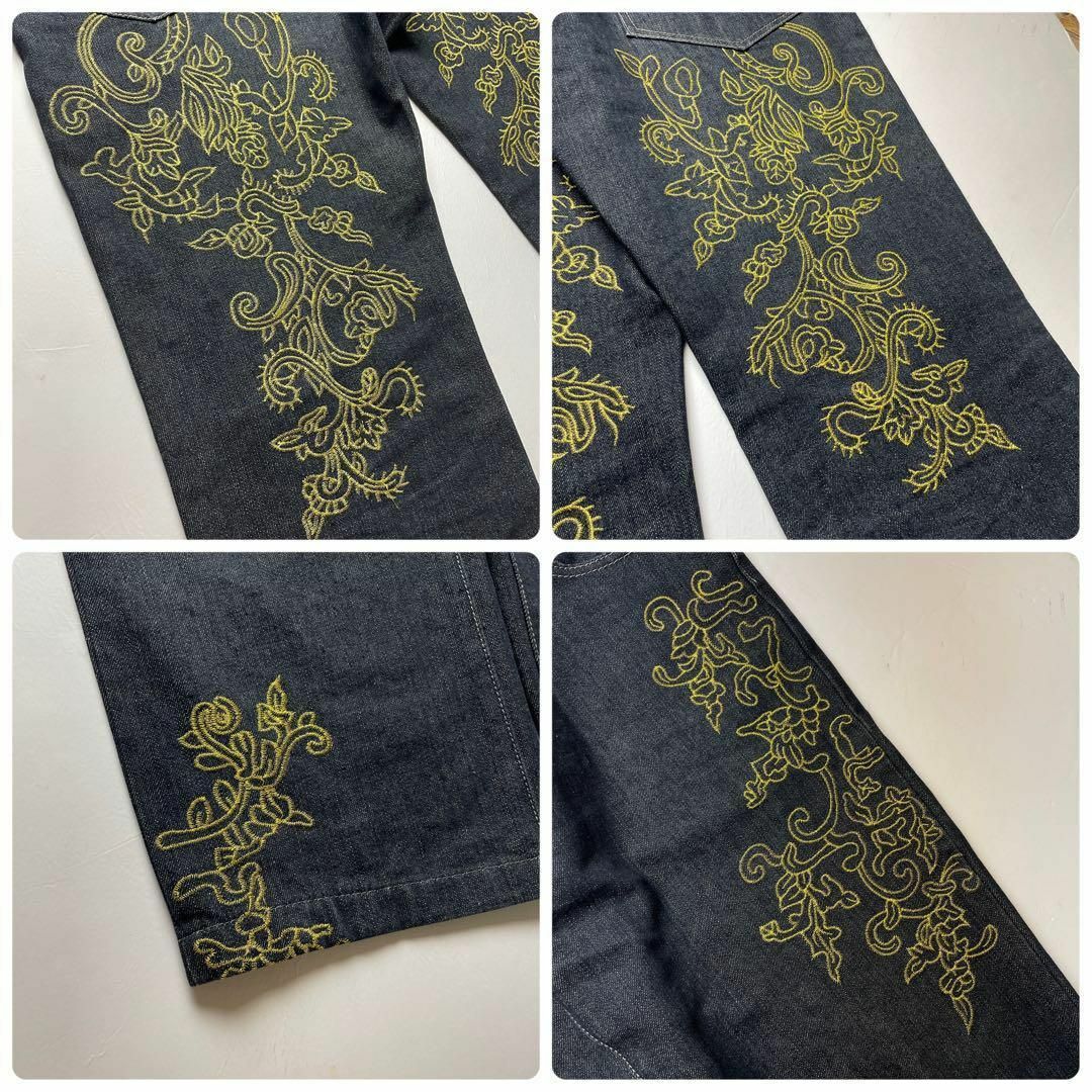 COOGI - クージーブラックデニムブラックジーンズジーパンw34y2k刺繍黒