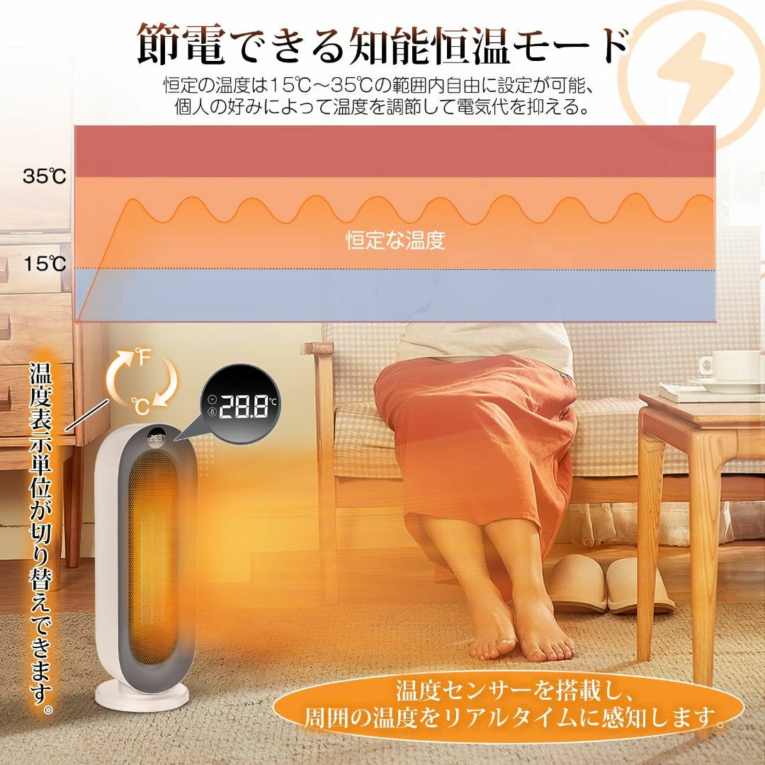 特価セール】【2023最新】『2022冬新型』 セラミックヒーター 知能恒温