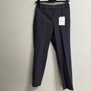 プラステ(PLST)の(新品)PLST リネンブレンドスティックパンツ　XXS  ダークグレー未使用(カジュアルパンツ)