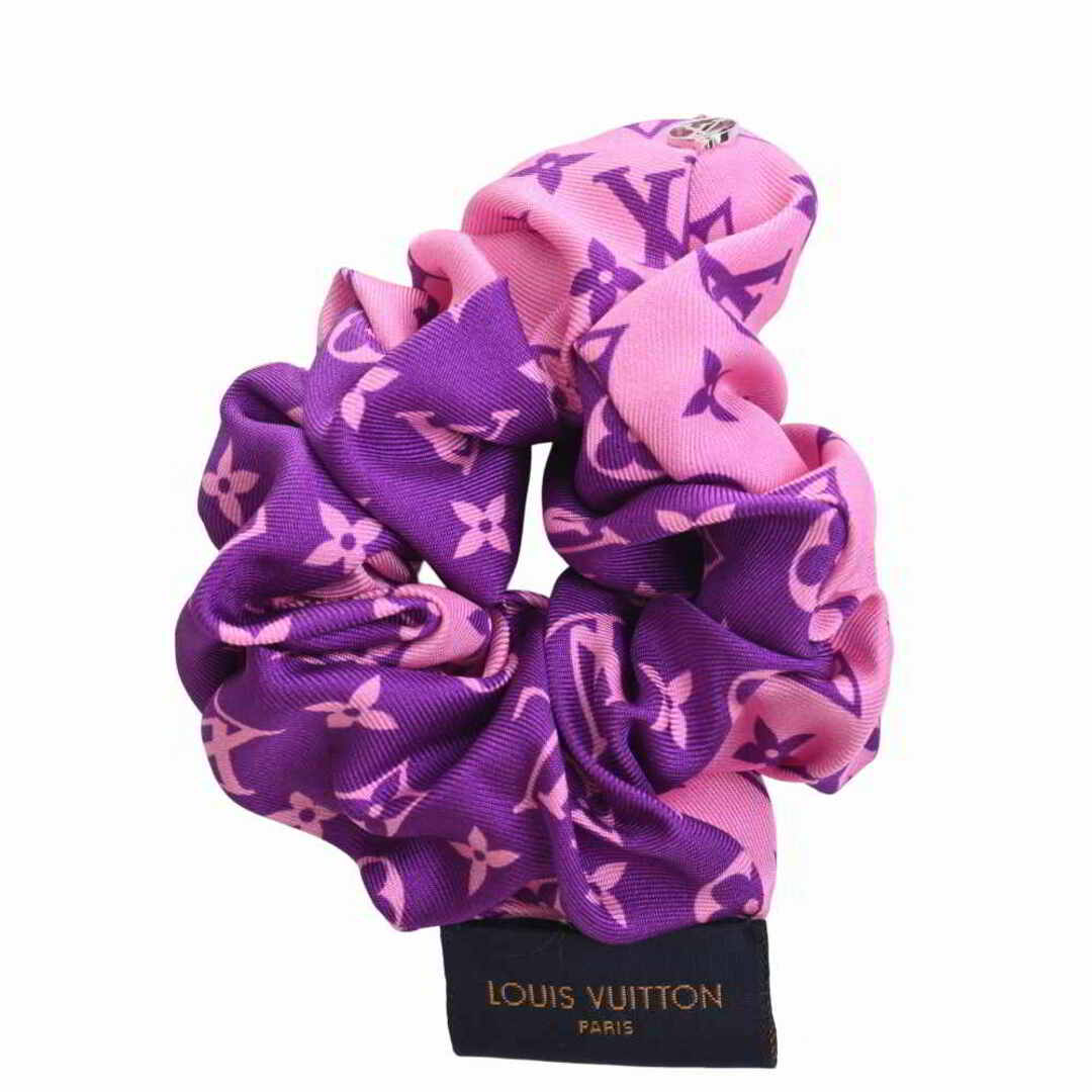 【中古】LOUIS VUITTON ルイヴィトン モノグラム シルク ビーマインドフル シュシュ ヘアゴム ヘアアクセサリー MP3098  ピンク/パープル by | フリマアプリ ラクマ