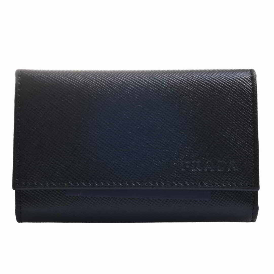 PRADA - 【中古】PRADA プラダ SAFFIANO 6連キーケース M25U ブラック