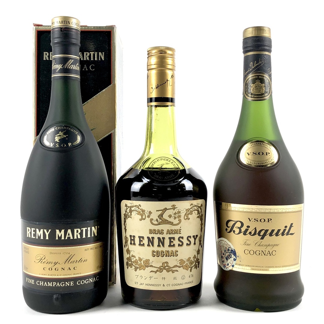 半額クーポン配布中 3本 REMY MARTIN Hennessy Bisquit コニャック