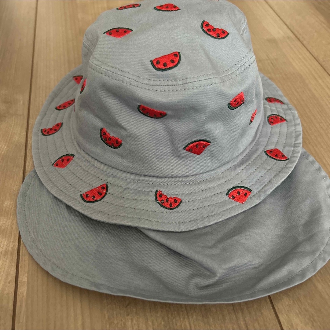 新品　スイカ　夏　帽子 キッズ/ベビー/マタニティのこども用ファッション小物(帽子)の商品写真