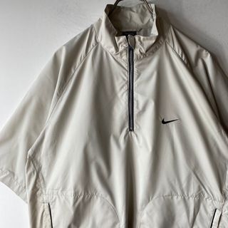 00’s Nike テック ナイロンジャケット 半袖 ベージュ 菅田将暉