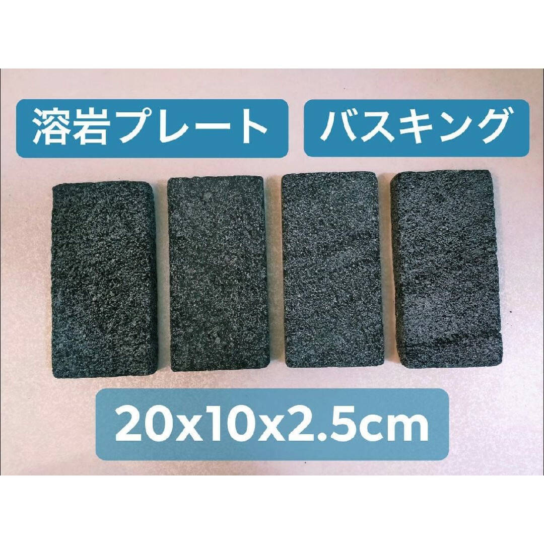 バスキングスポット　バスキングプレート　溶岩石　溶岩プレート　大4枚 その他のペット用品(爬虫類/両生類用品)の商品写真