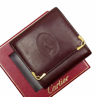 カルティエ(Cartier)のカルティエ CARTIER コインケース レザー ボルドー ユニセックス 送料無料【中古】 t18813g(コインケース)