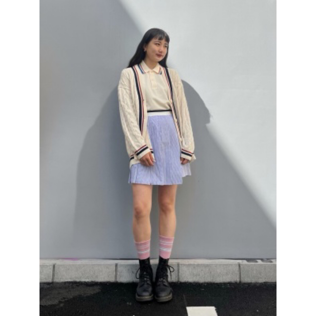 UNIQLO - 新品 ユニクロ jw Anderson プリーツストライプミニ UNIQLO - 新品 ユニクロ jw Anderson プリーツストライプミニ