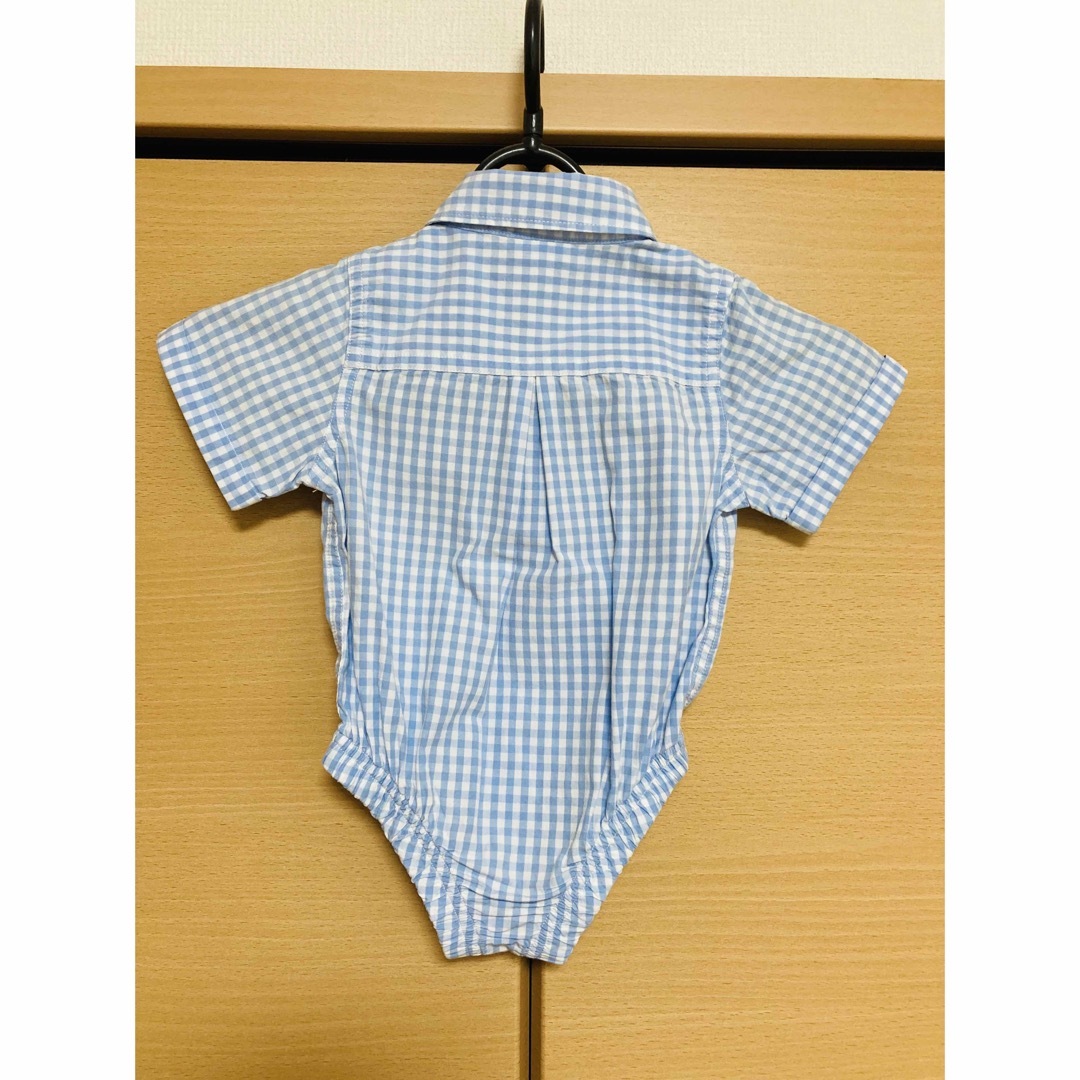 GAP(ギャップ)のGAP ロンパース　ボタンダウン　シャツ　ダンガリー　70cm 1-2歳 キッズ/ベビー/マタニティのベビー服(~85cm)(シャツ/カットソー)の商品写真