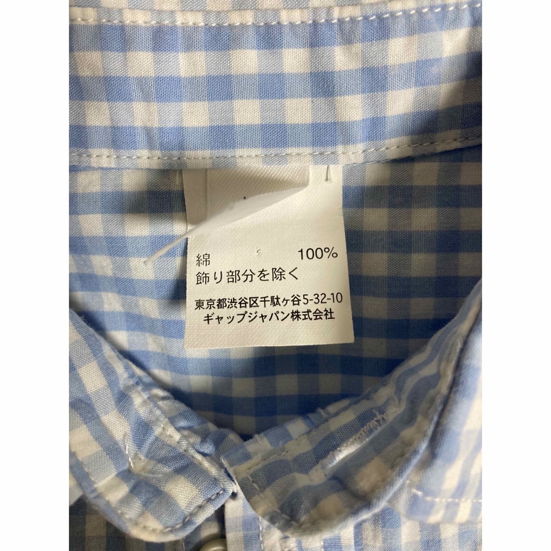 GAP(ギャップ)のGAP ロンパース　ボタンダウン　シャツ　ダンガリー　70cm 1-2歳 キッズ/ベビー/マタニティのベビー服(~85cm)(シャツ/カットソー)の商品写真