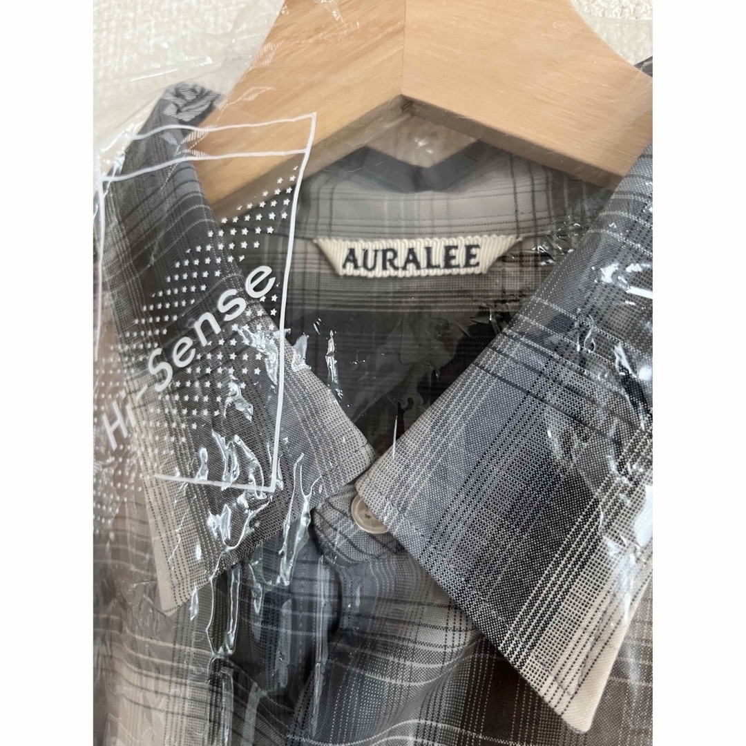 auralee 20aw ライトウールチェックシャツ