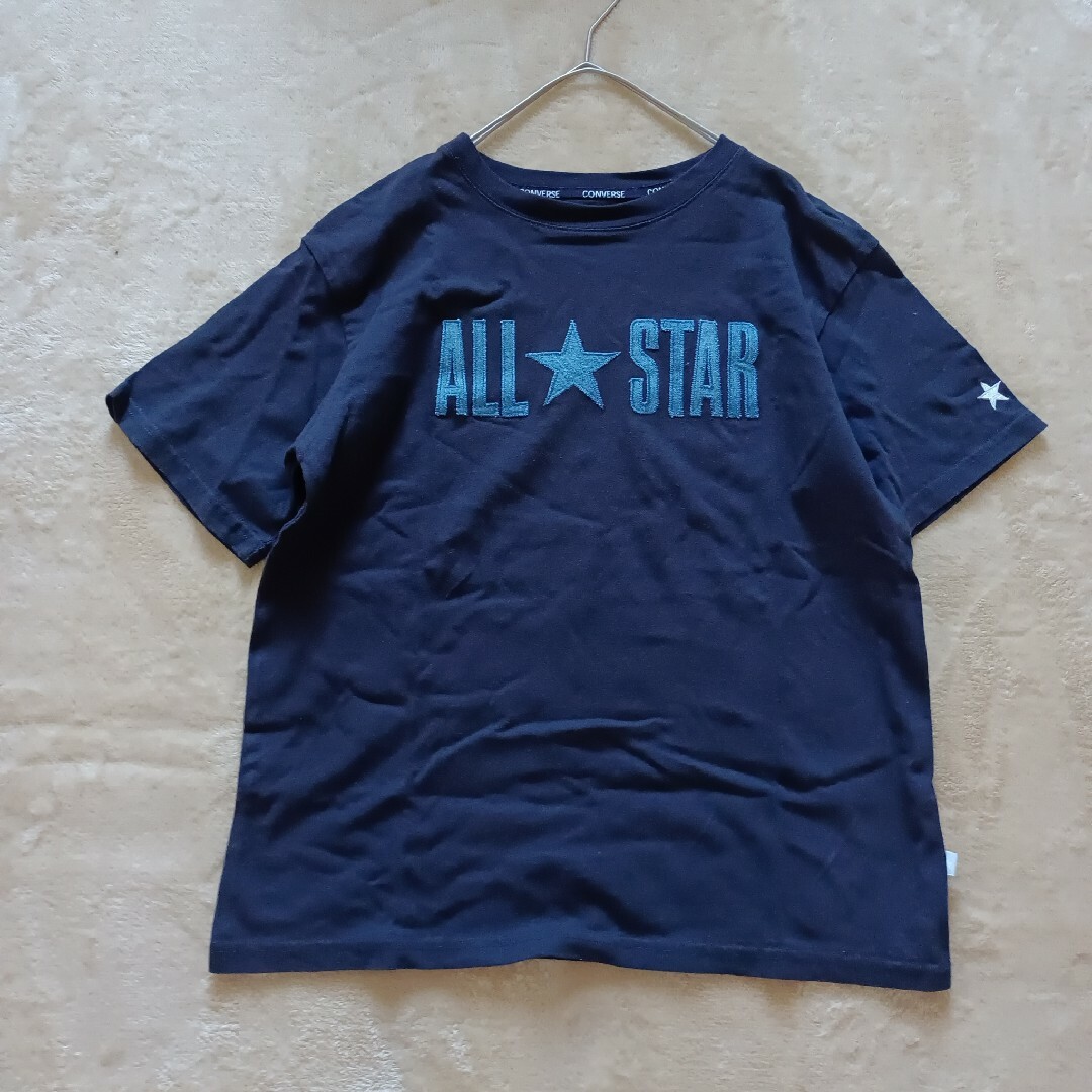 CONVERSE(コンバース)のCONVERSE　ALL STAR　ネイビー　 ワッペンTシャツ　　Mサイズ レディースのトップス(Tシャツ(半袖/袖なし))の商品写真