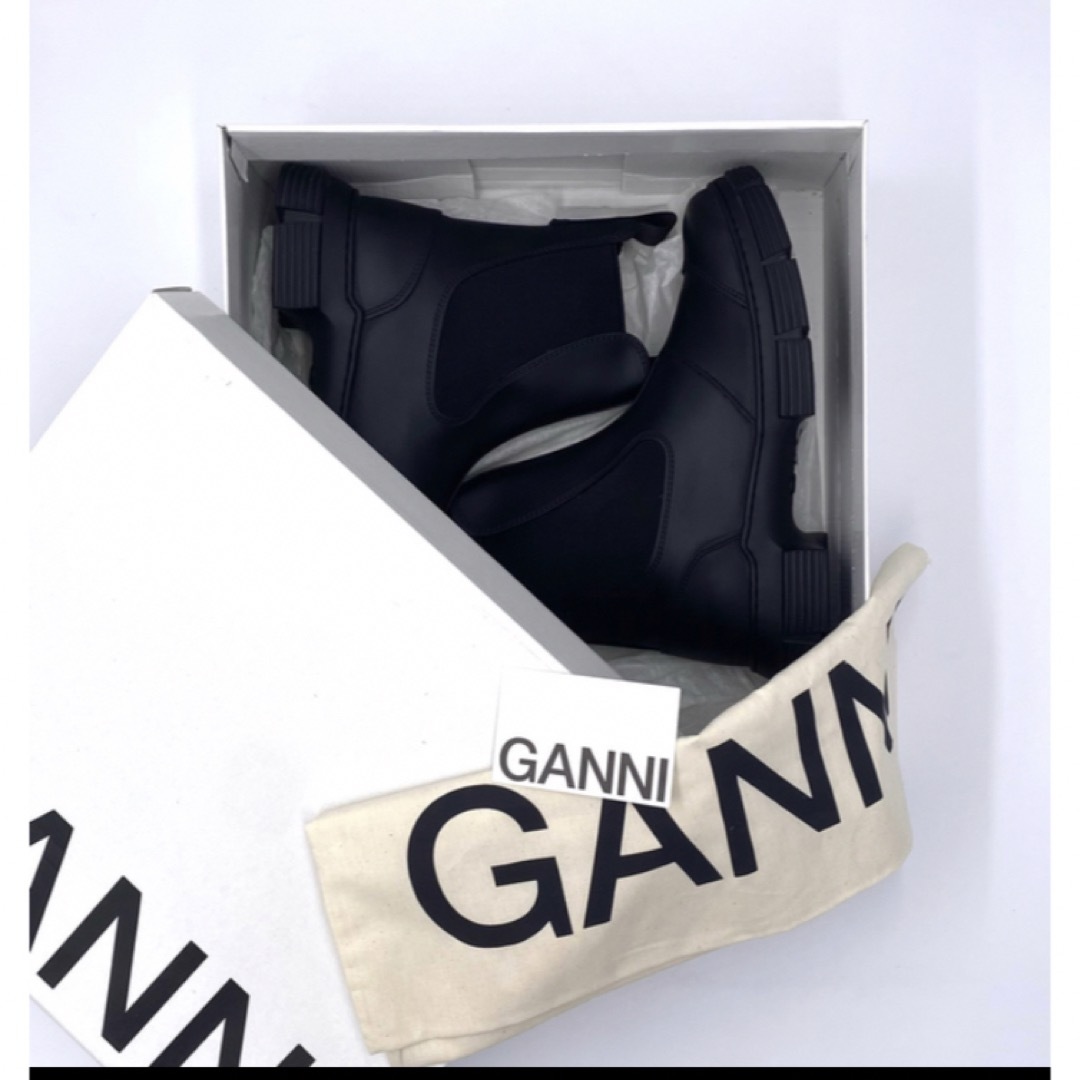 専用【新品未使用】Ganniレインブーツ　38 24cm 黒のサムネイル