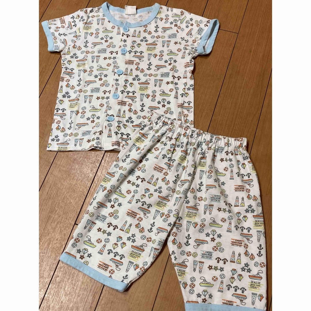 motherways(マザウェイズ)の☆キッズ【マザウェイズ・パジャマ3set＆Tシャツ＆タンク】まとめ売り5点set キッズ/ベビー/マタニティのキッズ服男の子用(90cm~)(パジャマ)の商品写真