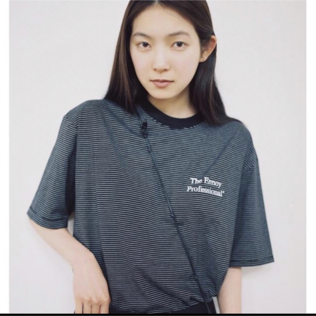 即日発送 ennoy border Tシャツ black エンノイ ボーダー