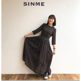 イエナ(IENA)のSINMEシンメ ドットワンピース　Sサイズ　石田ゆり子さん着用(ロングワンピース/マキシワンピース)