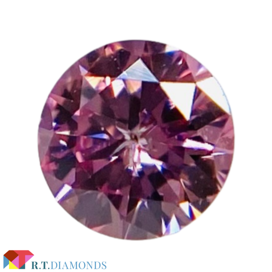 MEDIUMBLUEピースFANCY VIVID PURPLISH PINK 0.066ct RD