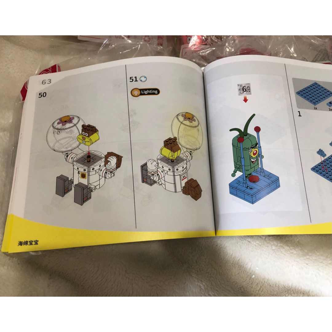 SEMBO正規品-レゴ互換-スポンジボブ-テックニック-フィギュア-アニメ