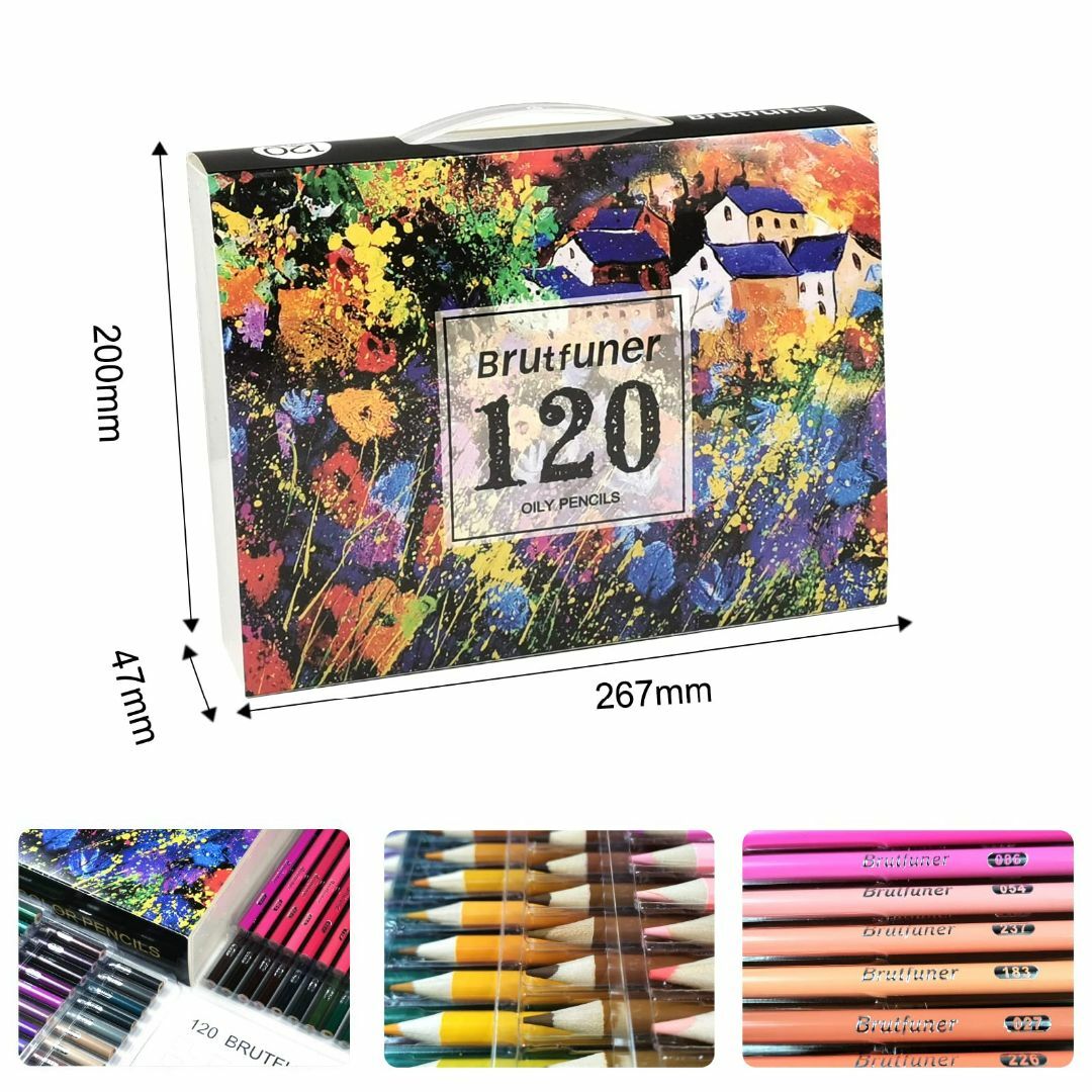 【色: 120油性色鉛筆】色鉛筆 120色セット 油性色鉛筆 学生さんと初心者専 4