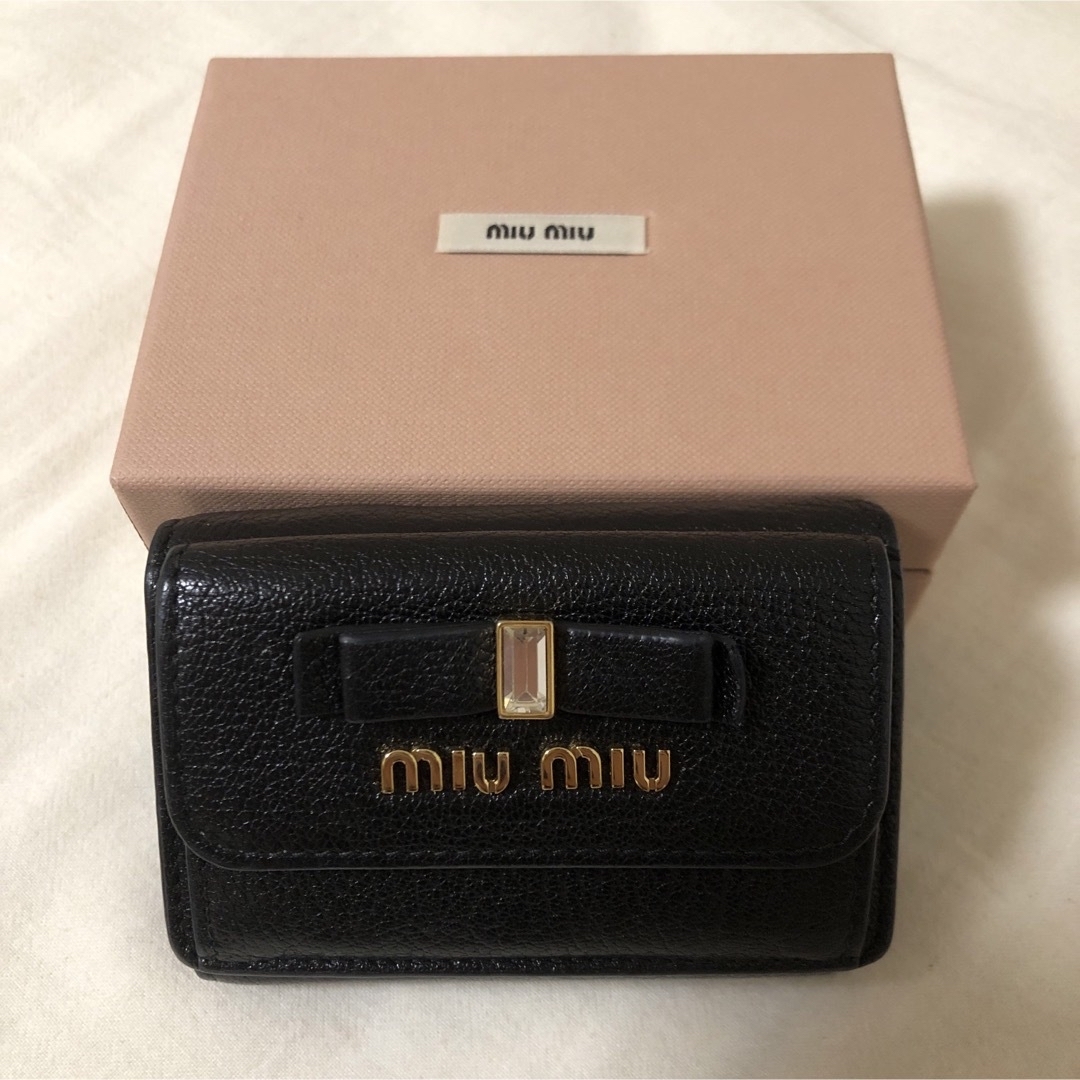 Miumiu 財布 ミニ財布 コインケース カードケース 三つ折り - 財布