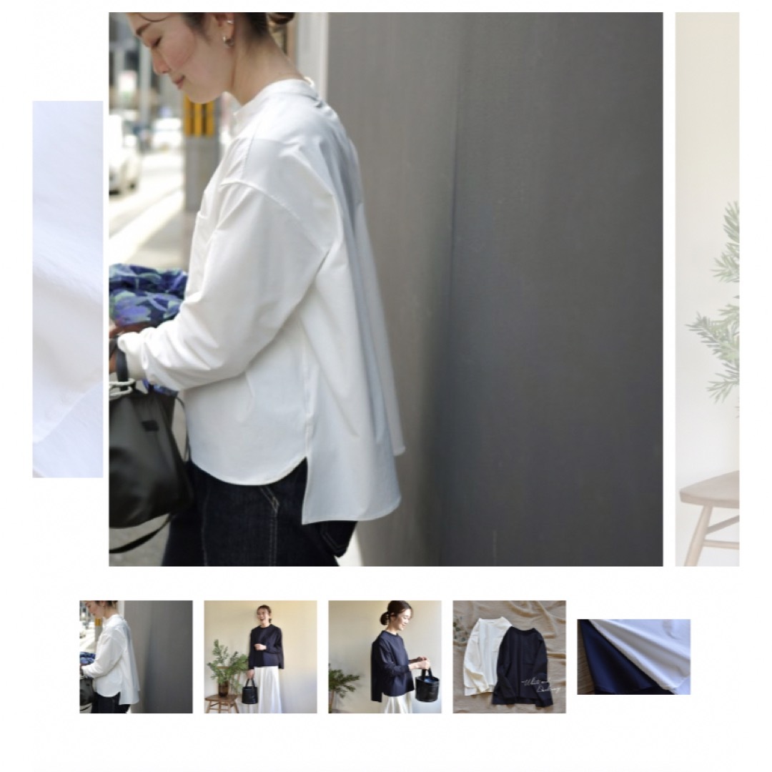 ハリ感素材のきれいめプルオーバー OURHOME | フリマアプリ ラクマ