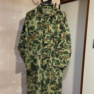 迷彩柄 つなぎ / ダックハンターカモ カバーオール / オールインワン 作業服(カバーオール)