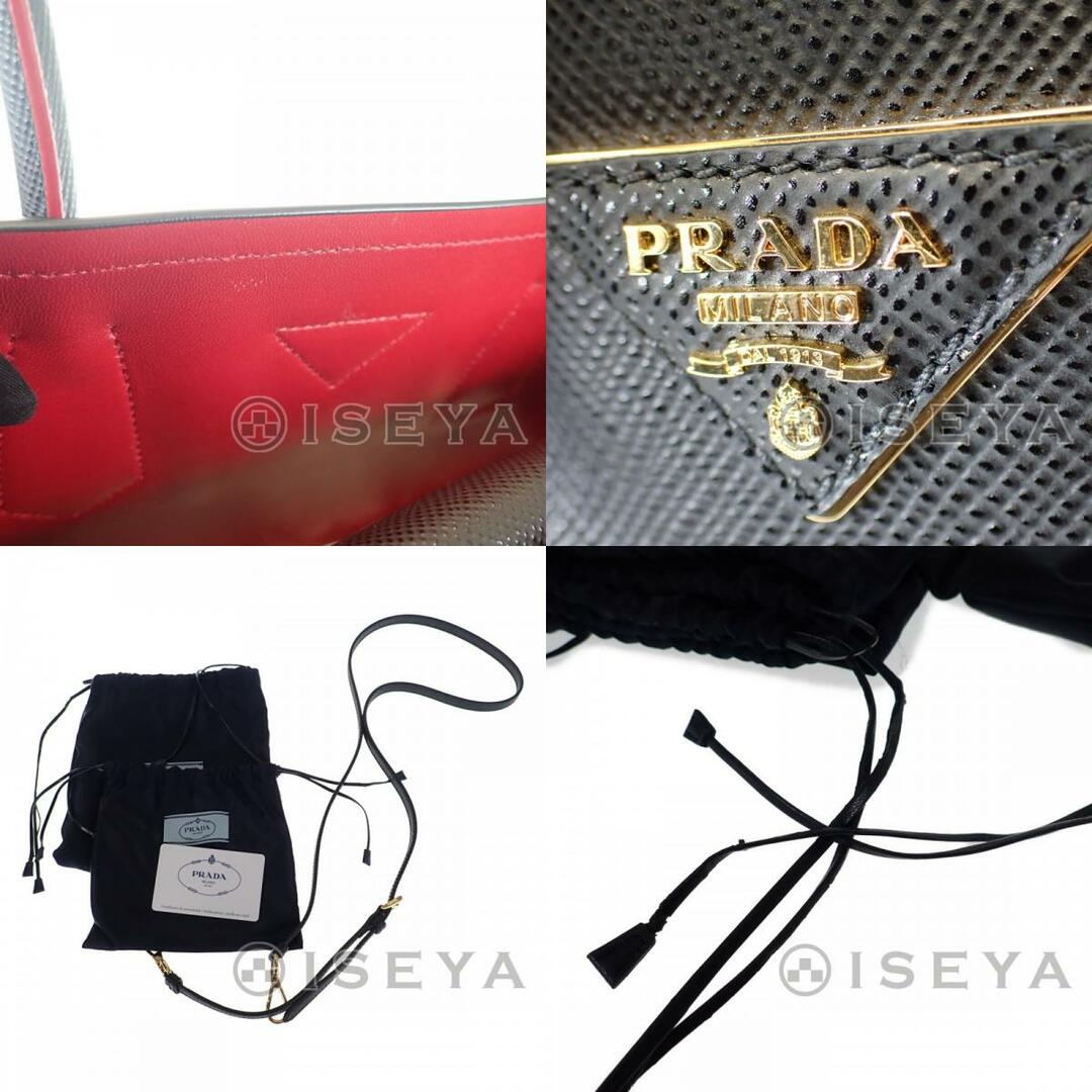 PRADA(プラダ)の【中古】【ABランク】PRADA プラダ ドゥーブレ ミディアム ハンドバッグ ショルダーバッグ 2way 1BG775 サフィアーノ ブラック  レディース【ISEYA】 レディースのバッグ(その他)の商品写真