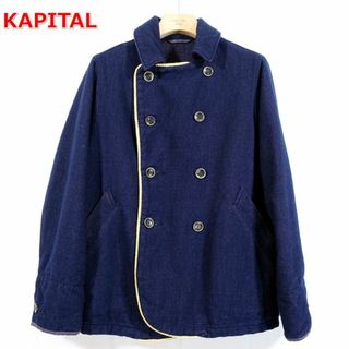 キャピタル 15AW 西部毛布 ウールダッフルコート 七分袖 F オレンジ