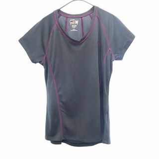 プーマ(PUMA)のプーマ ワンポイントロゴプリント トレーニングシャツ M グレー puma 半袖 Tシャツ スポーツ ウォームアップ レディース 【中古】  【230615】 メール便可(ウェア)