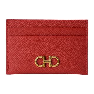 フェラガモ(Ferragamo)の新品 フェラガモ FERRAGAMO カードケース CARD HOLDER レッド(名刺入れ/定期入れ)