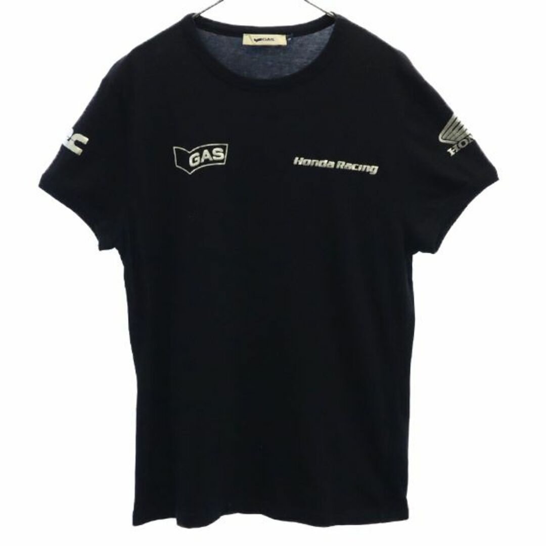 GAS - ガス ホンダ コラボ プリント 半袖 Tシャツ S ブラック GAS