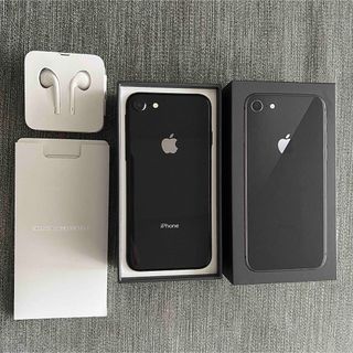 アップル(Apple)のiPhone8 スペースグレー　64GB SIMフリー　美品(スマートフォン本体)