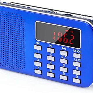 USB 充電式 AM/ワイドFM ラジオ 対応 AUX SD MP3(ラジオ)