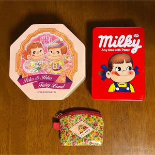 フジヤ(不二家)の不二家 ペコちゃん 缶・ポーチ セット まとめ売り(キャラクターグッズ)