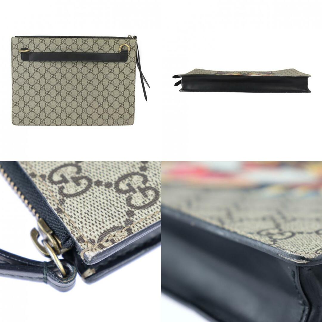 Gucci(グッチ)のGUCCI グッチ GGスプリーム Angry Cat アングリーキャット ショルダーバッグ 429016 PVC レザー  ベージュ系 マルチカラー  2WAY セカンドバッグ クラッチ 【本物保証】 メンズのバッグ(ショルダーバッグ)の商品写真